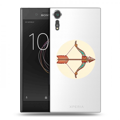 Полупрозрачный дизайнерский пластиковый чехол для Sony Xperia XZs Прозрачные знаки зодиака