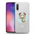 Полупрозрачный дизайнерский силиконовый с усиленными углами чехол для Xiaomi Mi9 Прозрачные знаки зодиака