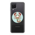 Полупрозрачный дизайнерский пластиковый чехол для Samsung Galaxy A12 Прозрачные знаки зодиака