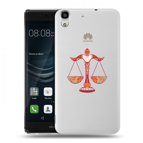 Полупрозрачный дизайнерский пластиковый чехол для Huawei Y6II Прозрачные знаки зодиака