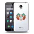 Полупрозрачный дизайнерский пластиковый чехол для Meizu M2 Note Прозрачные знаки зодиака