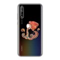 Полупрозрачный дизайнерский силиконовый чехол для Huawei Y8p Прозрачные знаки зодиака