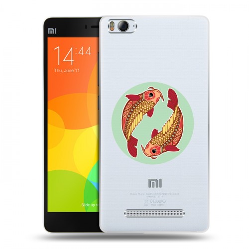 Полупрозрачный дизайнерский пластиковый чехол для Xiaomi Mi4i Прозрачные знаки зодиака