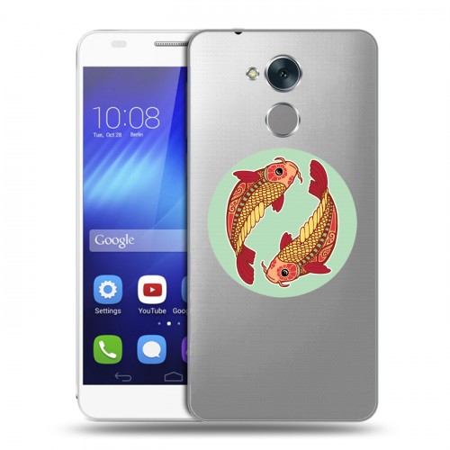 Полупрозрачный дизайнерский пластиковый чехол для Huawei Honor 6C Прозрачные знаки зодиака