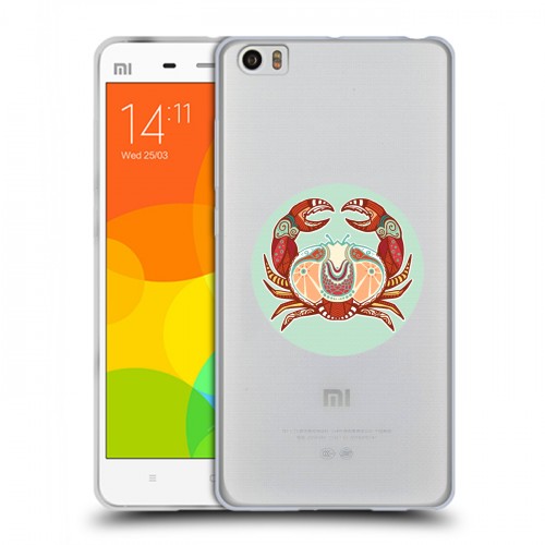 Полупрозрачный дизайнерский пластиковый чехол для Xiaomi Mi Note Прозрачные знаки зодиака