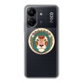 Полупрозрачный дизайнерский пластиковый чехол для Xiaomi Poco C65 Прозрачные знаки зодиака