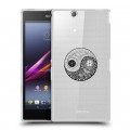 Полупрозрачный дизайнерский пластиковый чехол для Sony Xperia Z Ultra  Инь и ян