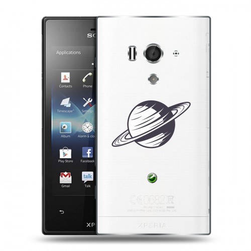 Полупрозрачный дизайнерский пластиковый чехол для Sony Xperia acro S Космос