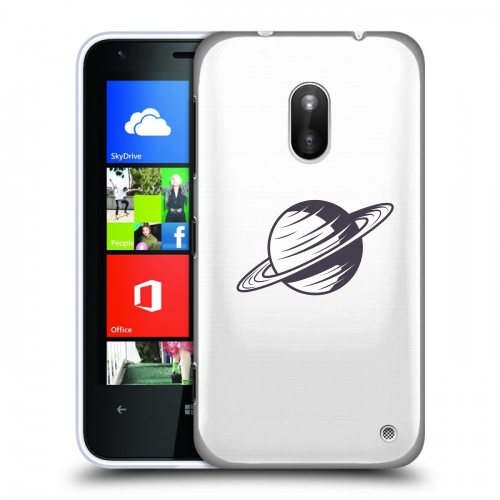 Полупрозрачный дизайнерский пластиковый чехол для Nokia Lumia 620 Космос