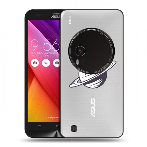 Полупрозрачный дизайнерский пластиковый чехол для Asus Zenfone Zoom Космос