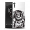 Полупрозрачный дизайнерский пластиковый чехол для Sony Xperia XZs Космос