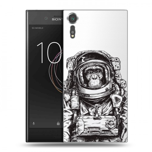 Полупрозрачный дизайнерский пластиковый чехол для Sony Xperia XZs Космос