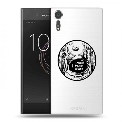 Полупрозрачный дизайнерский пластиковый чехол для Sony Xperia XZs Космос