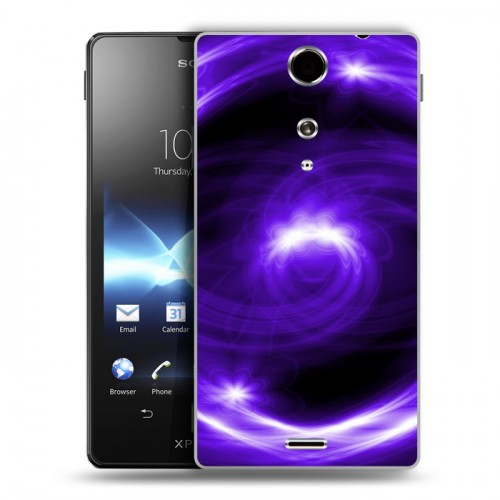 Дизайнерский пластиковый чехол для Sony Xperia TX Абстракции Вращение