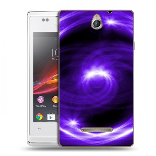 Дизайнерский пластиковый чехол для Sony Xperia E Абстракции Вращение