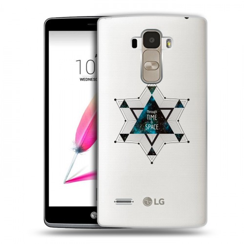 Полупрозрачный дизайнерский пластиковый чехол для LG G4 Stylus Космос