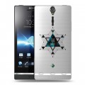 Полупрозрачный дизайнерский пластиковый чехол для Sony Xperia S Космос