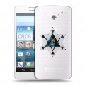 Полупрозрачный дизайнерский пластиковый чехол для Huawei Ascend D2 Космос