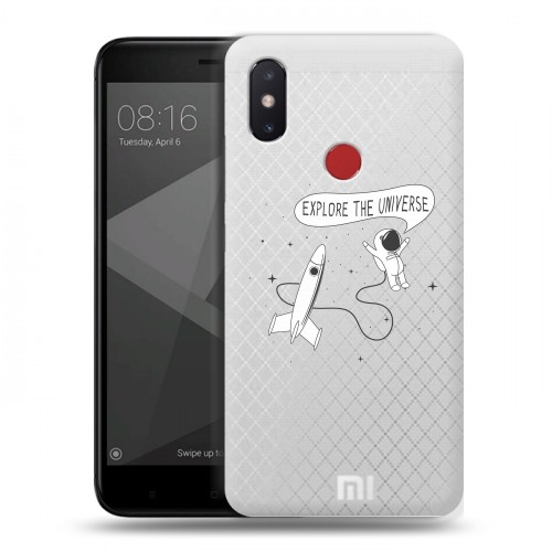 Полупрозрачный дизайнерский пластиковый чехол для Xiaomi Mi8 SE Космос