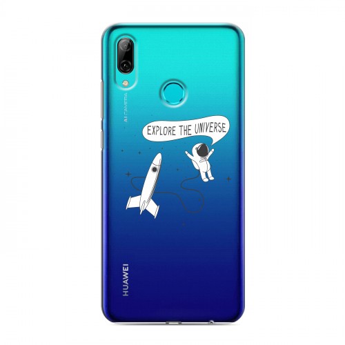Полупрозрачный дизайнерский пластиковый чехол для Huawei Y7 (2019) Космос