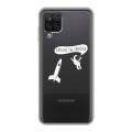 Полупрозрачный дизайнерский пластиковый чехол для Samsung Galaxy A12 Космос