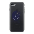 Полупрозрачный дизайнерский силиконовый чехол для Iphone 7 Прозрачный космос