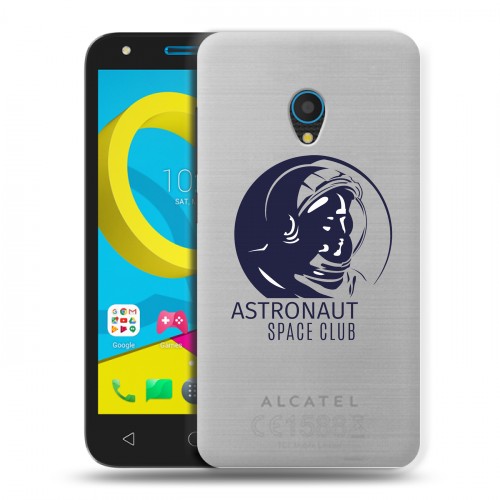 Полупрозрачный дизайнерский пластиковый чехол для Alcatel U5 Прозрачный космос