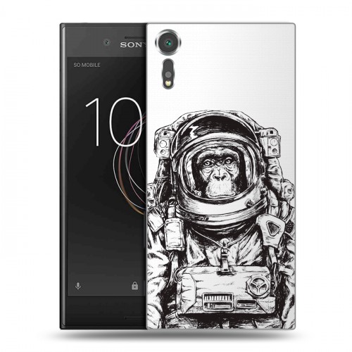 Полупрозрачный дизайнерский пластиковый чехол для Sony Xperia XZs Прозрачный космос