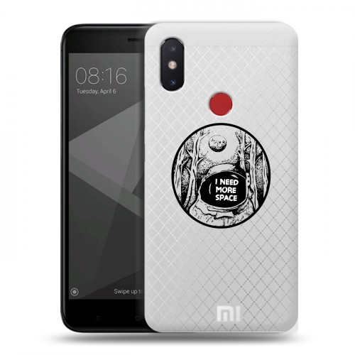 Полупрозрачный дизайнерский пластиковый чехол для Xiaomi Mi8 SE Прозрачный космос