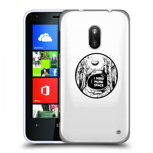 Полупрозрачный дизайнерский силиконовый чехол для Nokia Lumia 620 Прозрачный космос