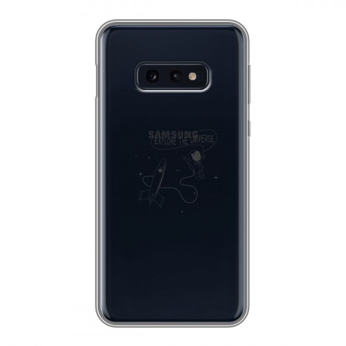 Полупрозрачный дизайнерский силиконовый чехол для Samsung Galaxy S10e Прозрачный космос