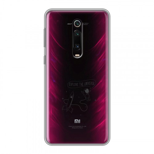 Полупрозрачный дизайнерский силиконовый чехол для Xiaomi RedMi K20 Прозрачный космос