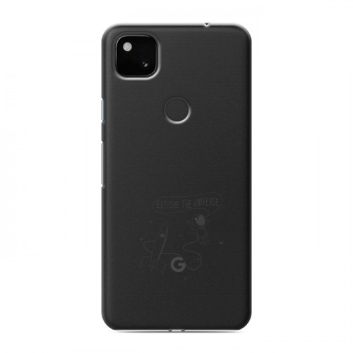 Полупрозрачный дизайнерский пластиковый чехол для Google Pixel 4a Прозрачный космос