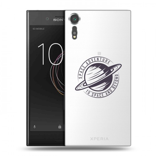 Полупрозрачный дизайнерский пластиковый чехол для Sony Xperia XZs Прозрачный космос