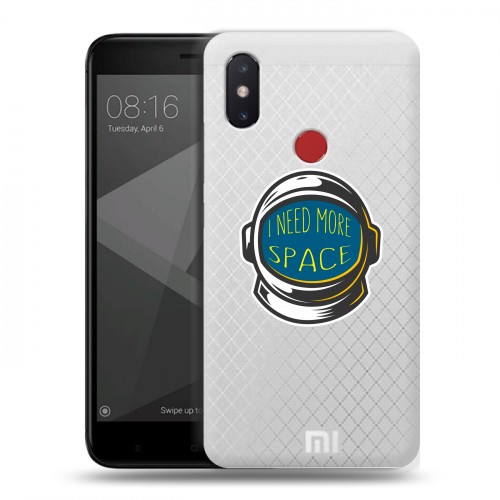 Полупрозрачный дизайнерский пластиковый чехол для Xiaomi Mi8 SE Прозрачный космос