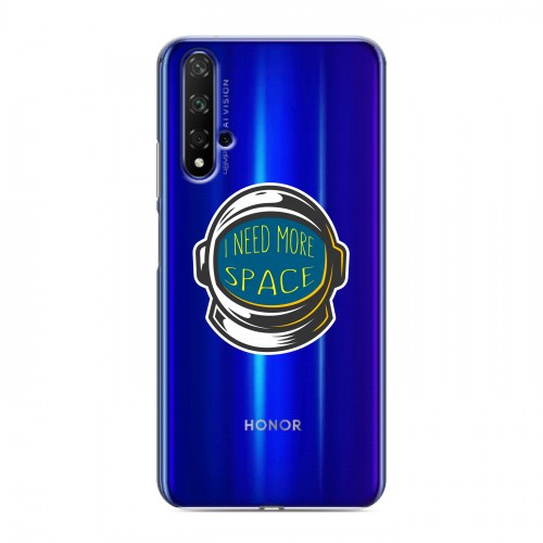 Полупрозрачный дизайнерский пластиковый чехол для Huawei Honor 20 Прозрачный космос