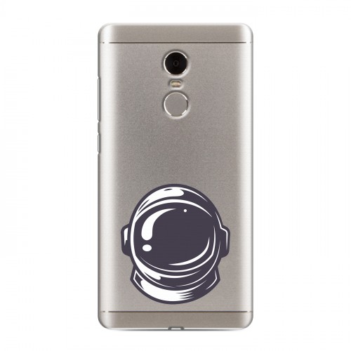 Полупрозрачный дизайнерский силиконовый чехол для Xiaomi RedMi Note 4 Прозрачный космос