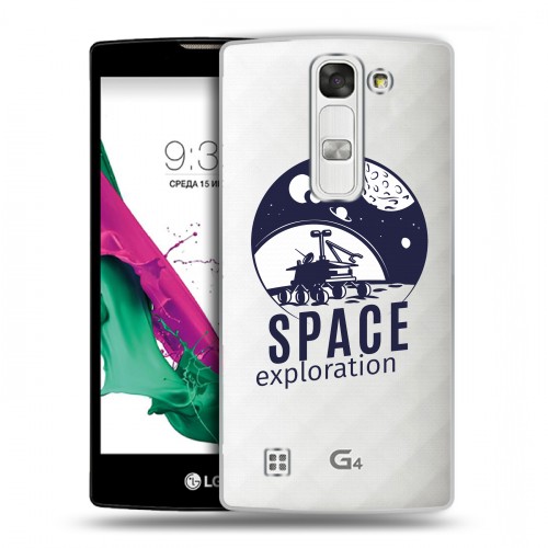 Полупрозрачный дизайнерский пластиковый чехол для LG G4c Прозрачный космос