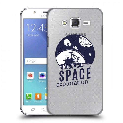 Полупрозрачный дизайнерский пластиковый чехол для Samsung Galaxy J5 Прозрачный космос
