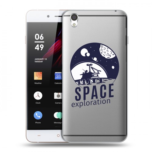 Полупрозрачный дизайнерский пластиковый чехол для OnePlus X Прозрачный космос