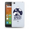 Полупрозрачный дизайнерский силиконовый чехол для Xiaomi Mi4S Прозрачный космос