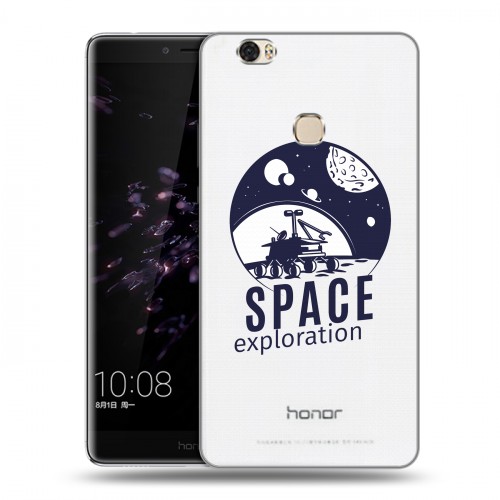 Полупрозрачный дизайнерский пластиковый чехол для Huawei Honor Note 8 Прозрачный космос