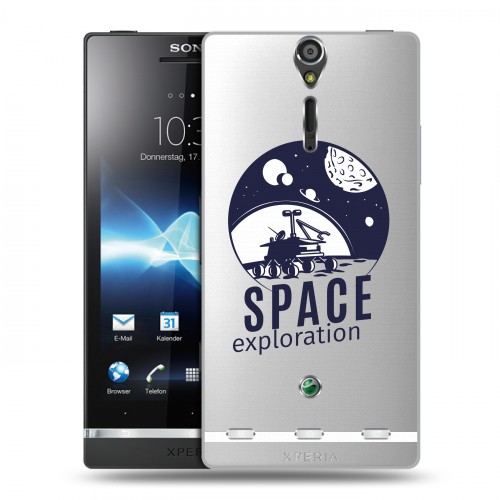 Полупрозрачный дизайнерский пластиковый чехол для Sony Xperia S Прозрачный космос