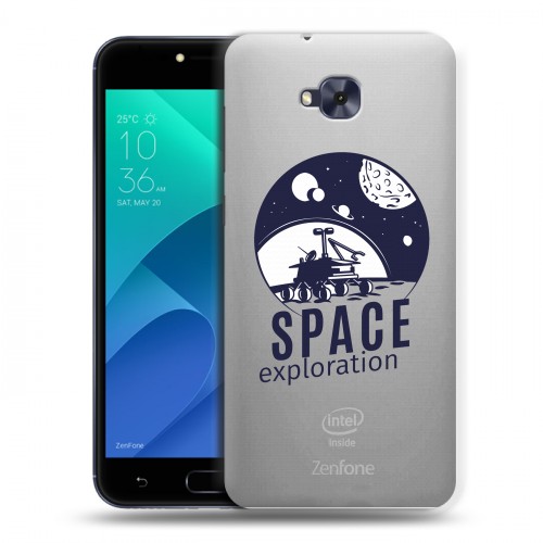 Полупрозрачный дизайнерский пластиковый чехол для ASUS ZenFone 4 Selfie Прозрачный космос