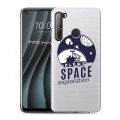 Полупрозрачный дизайнерский пластиковый чехол для HTC Desire 20 Pro Прозрачный космос