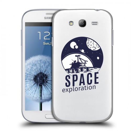 Полупрозрачный дизайнерский пластиковый чехол для Samsung Galaxy Grand Прозрачный космос