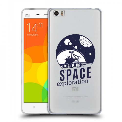 Полупрозрачный дизайнерский пластиковый чехол для Xiaomi Mi Note Прозрачный космос