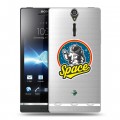 Полупрозрачный дизайнерский пластиковый чехол для Sony Xperia S Прозрачный космос