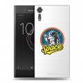 Полупрозрачный дизайнерский пластиковый чехол для Sony Xperia XZs Прозрачный космос