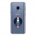 Полупрозрачный дизайнерский пластиковый чехол для Samsung Galaxy S9 Прозрачный космос